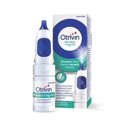 OTRIVIN Menthol 1 mg/ml deguna aerosols, šķīdums 10ml