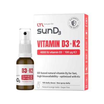 LYL sunD3 D3+K2 | 4000 SV+100 µg (150 devas), sprejs, 15 ml