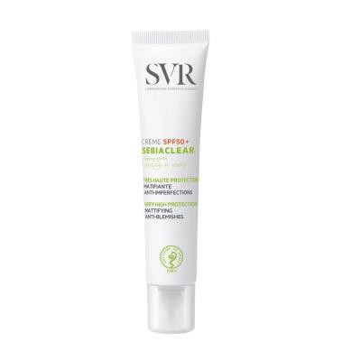 SVR Sebiaclear Creme SPF50+ sejas aizsargkrēms pret sauli jutīgai taukainai ādai 40 ml