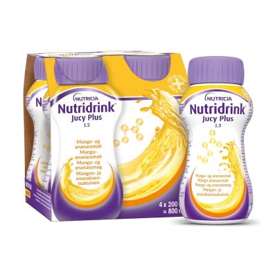 NUTRIDRINK Jucy Plus ar mango un ananasu garšu 200ml N4