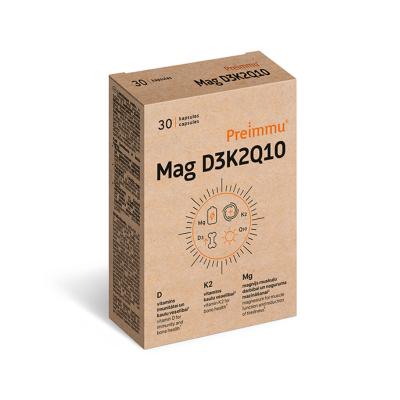 PREIMMU Mag D3K2Q10 kapsulas N30