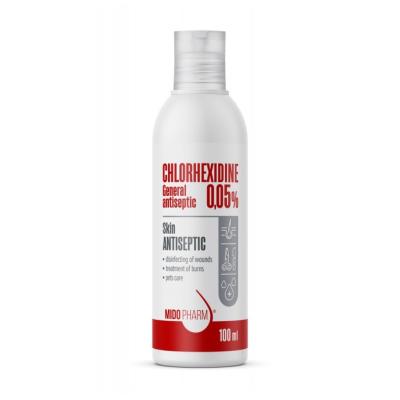 MIDOPHARM Chlorhexidine sķīdums 0.05% ādas dezinfekcijai 100ml