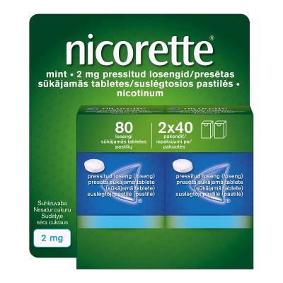 NICORETTE Mint 2mg presētas sūkājamās tabletes N80