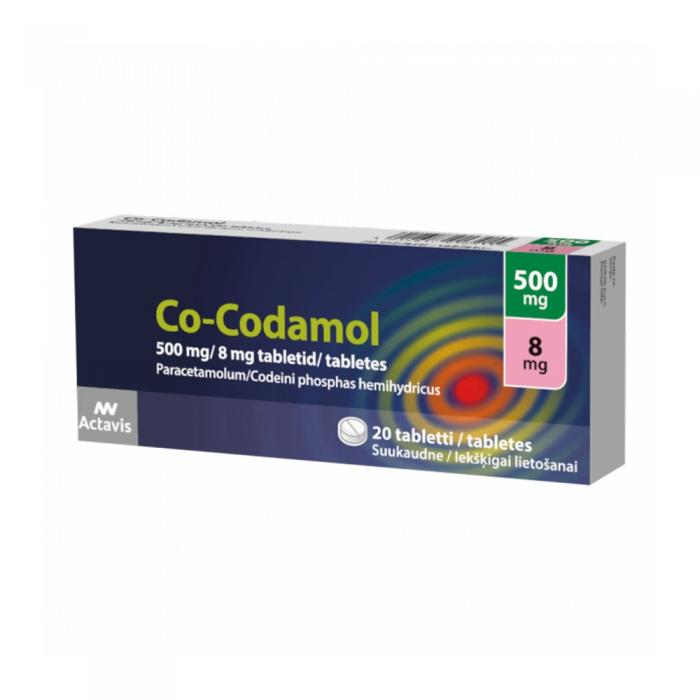 CO-CODAMOL 500mg/8 mg tabletes N20   
