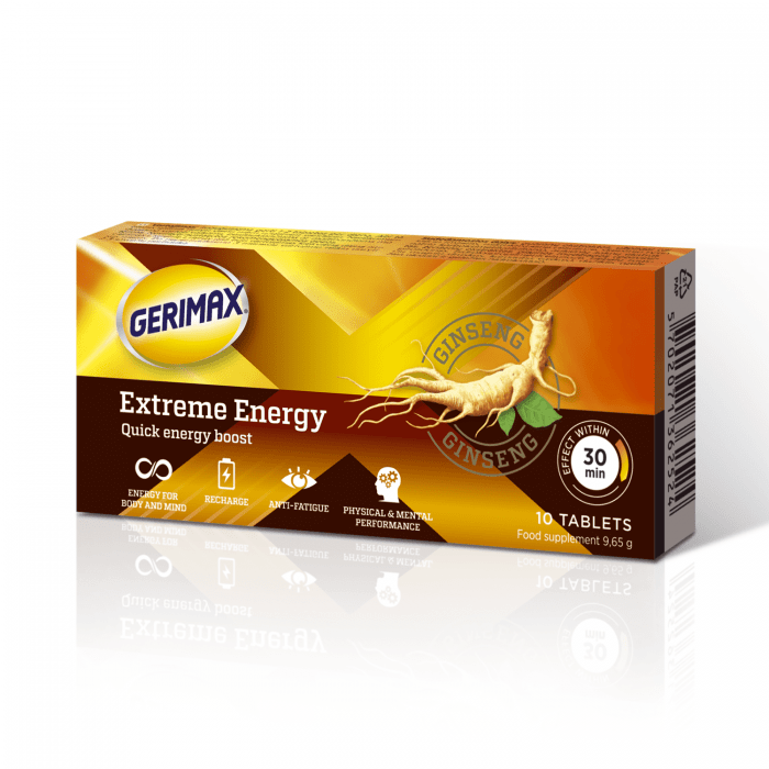 GERIMAX EXTREME ENERGY tabletes N10