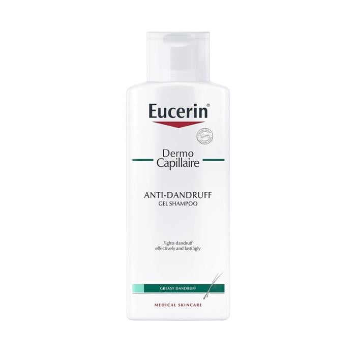 Eucerin DermoCapillaire gelveida pretblaugznu šampūns taukainām blaugznām, 250 ml