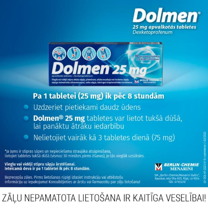 DOLMEN 25 mg tabletes N10   