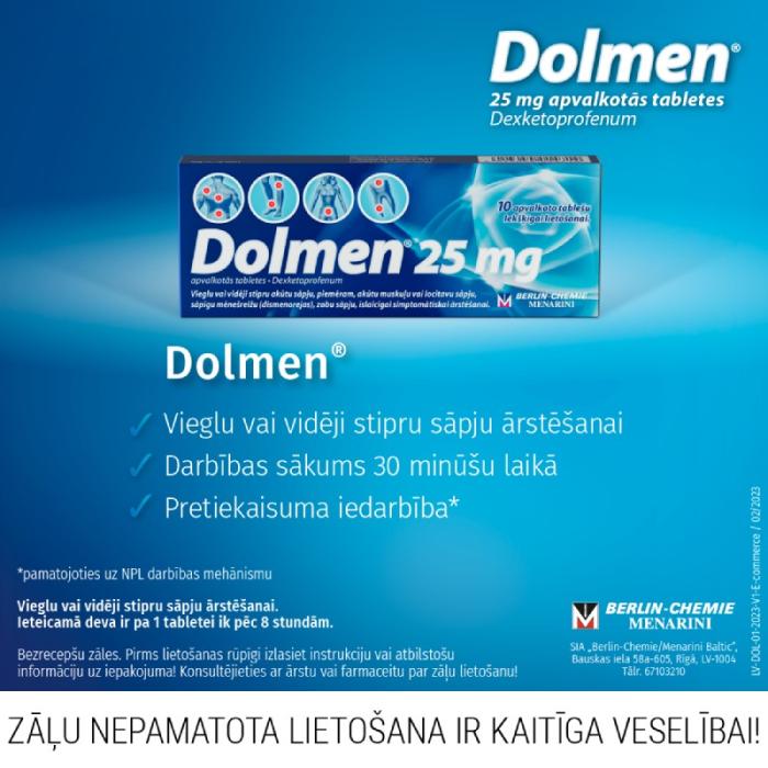 DOLMEN 25 mg tabletes N10   