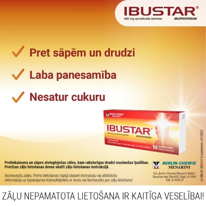 IBUSTAR 400 mg tabletes N10   