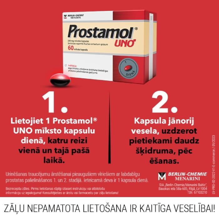 PROSTAMOL Uno 320mg mīkstās kapsulas N60