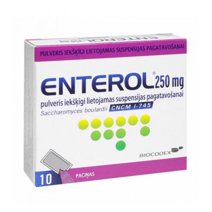 Enterols 250 mg pulveris iekšķīgi lietojamas suspensijas pagatavošanai N10  