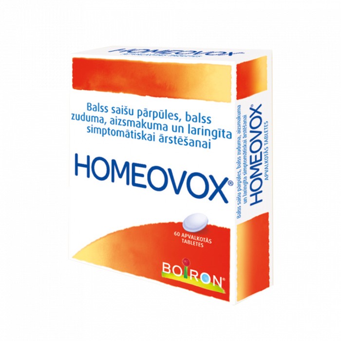 HOMEOVOX  apvalkotās tabletes N60