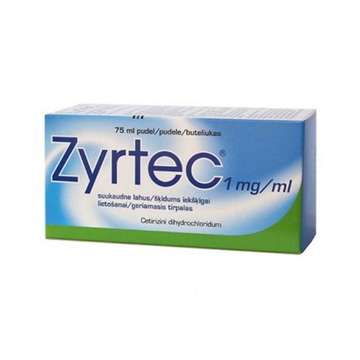 ZYRTEC 1mg/ml šķīdums 75 ml 