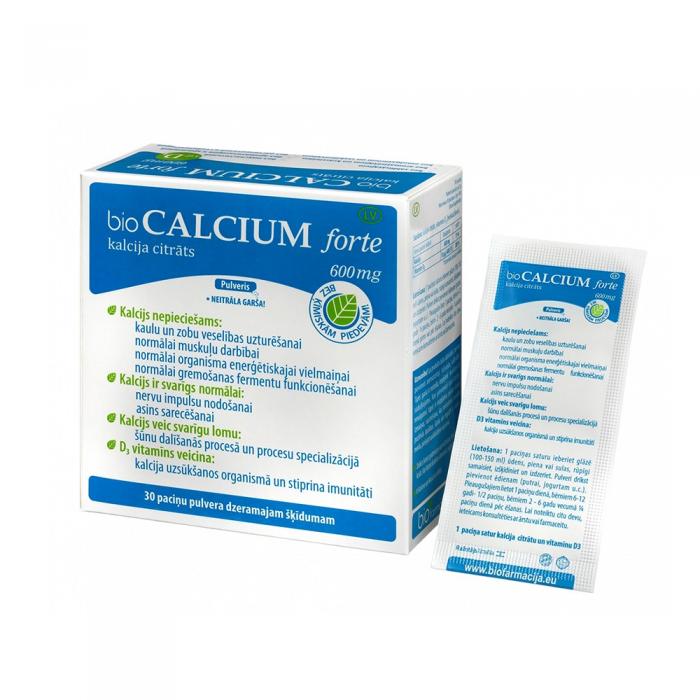 BIOCALCIUM Forte 600mg pulveris N30 