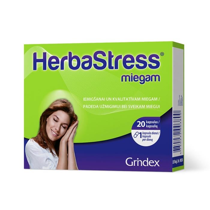 HERBASTRESS miegam kapsulas N20