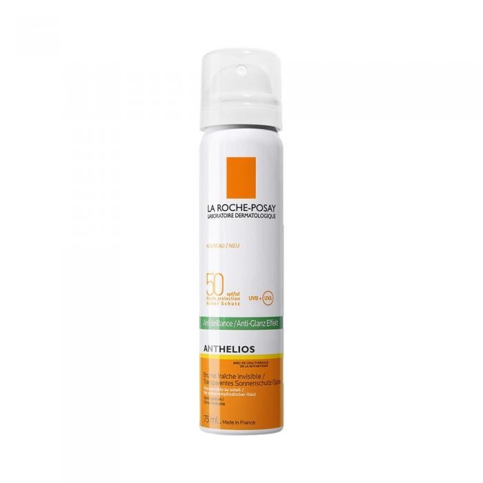 LA ROCHE-POSAY  Anthelios Anti-Shine Invisible Fresh Face MIST SPF50+ viegls izsmidzināms aizsarglīdzeklis sejai 75 ml