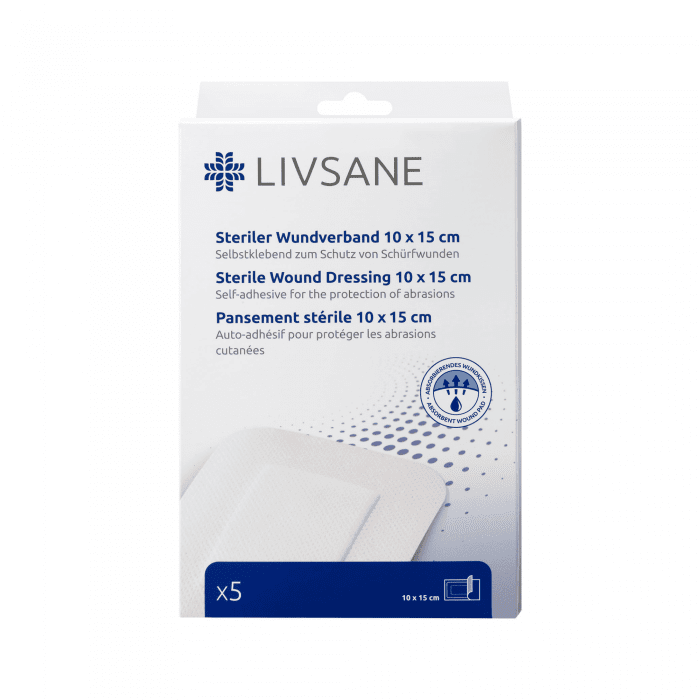 LIVSANE sterils pārsējs 10x15 cm N5