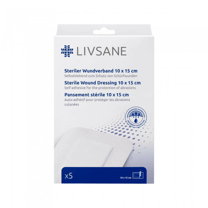 LIVSANE sterils pārsējs 10x15 cm N5