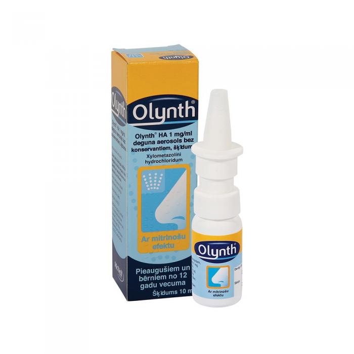 Olynth HA 1 mg/ml deguna aerosols bez konservantiem, šķīdums 10 ml
