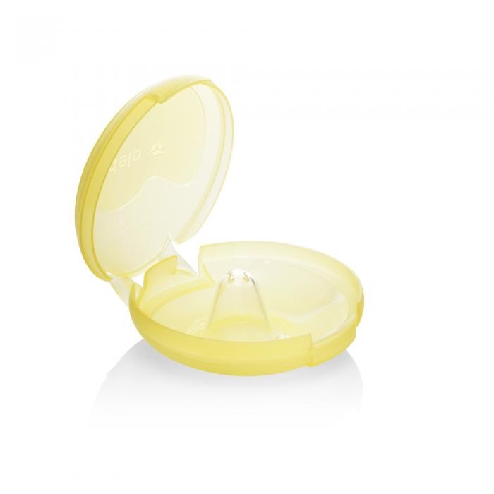 Medela Contact™ silikona krūšu galu aizsargi N2 L izm. ar plastmasas uzglabāšanas trauciņu