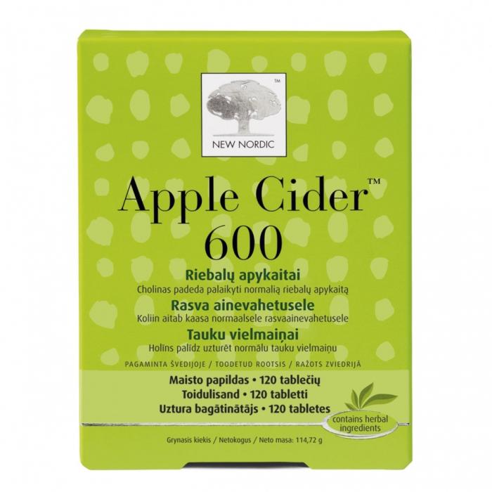 NEW NORDIC Apple Cider 600mg tabletes N120