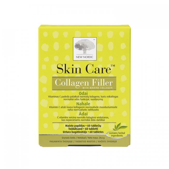 NEW NORDIC Skin Care Collagen Filler tabletes ādai N60