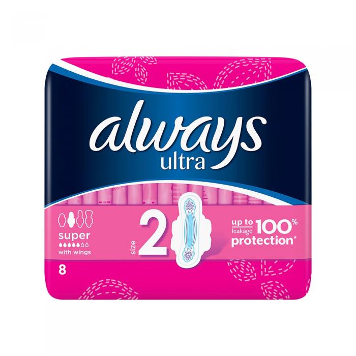 Always Ultra Super Plus Higiēniskās paketes N8