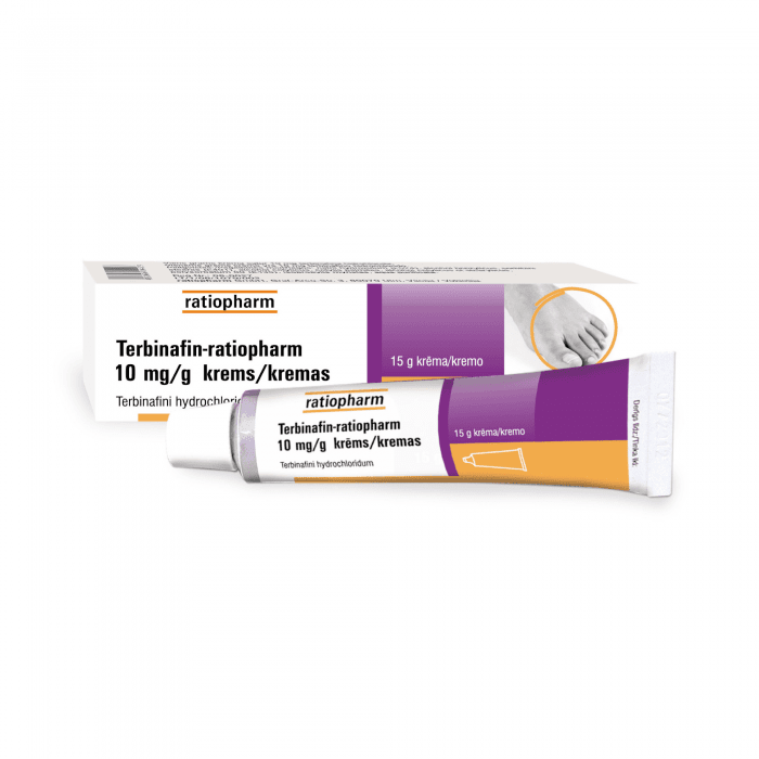 TERBINAFIN-RATIOPHARM 10 mg/g krēms, 15 g  N1
