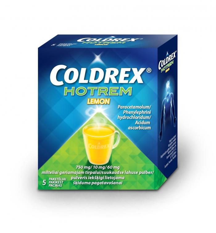 COLDREX HotRem Lemon 750 mg/10 mg/60 mg  pulveris N5