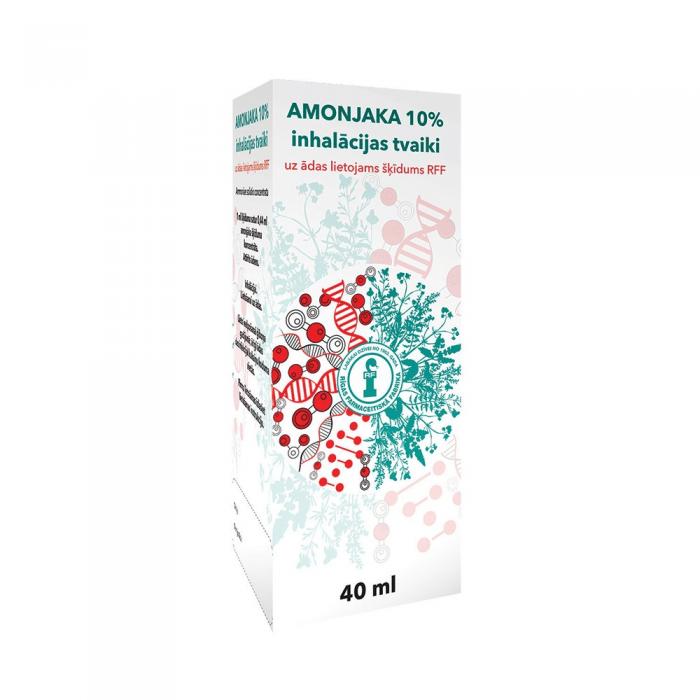 Amonjaka 10% inhalācijas tvaiki, uz ādas lietojams šķīdums RFF 40 ml