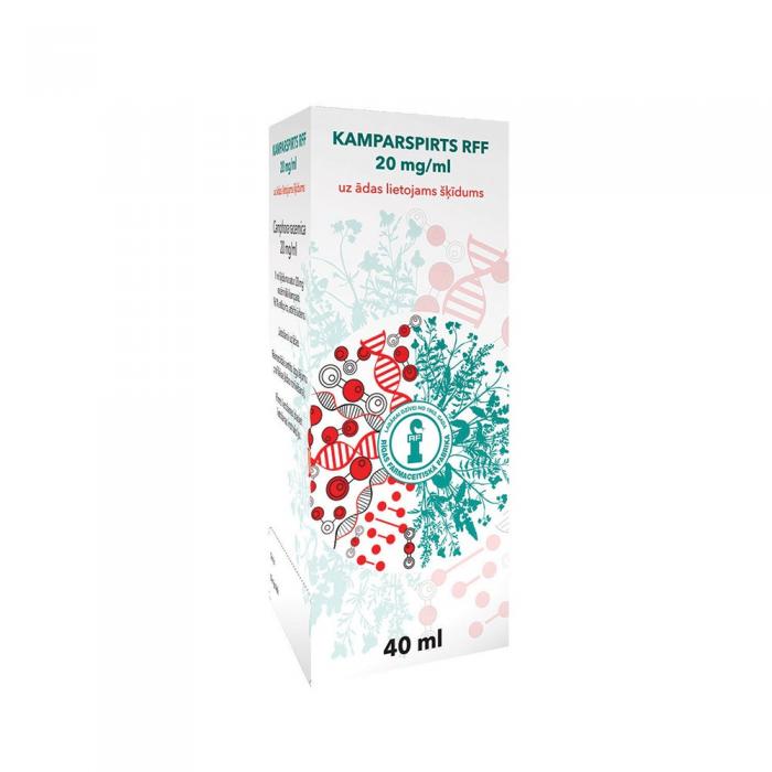 Kamparspirts RFF 20 mg/ml uz ādas lietojams šķīdums 40ml