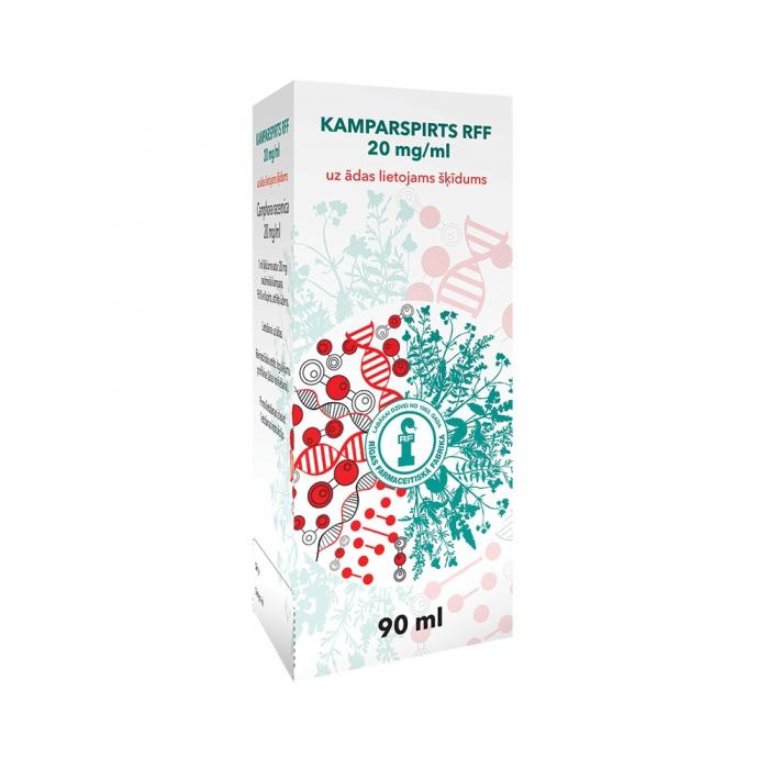 Kamparspirts RFF 20 mg/ml uz ādas lietojams šķīdums 90 ml