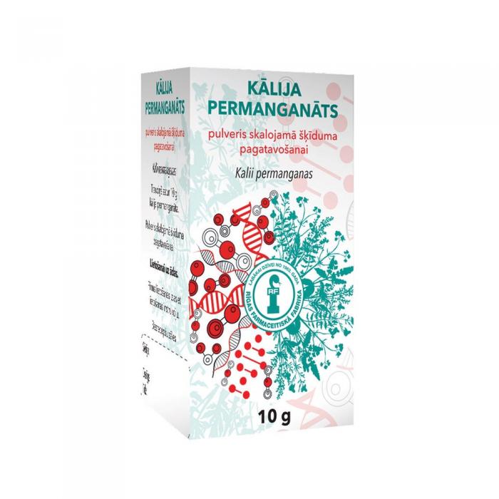  Kālija permanganāts RFF, pulveris skalojamā šķīduma pagatavošanai 10 g
