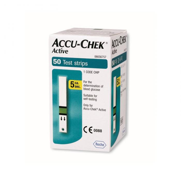 ACCU-CHEK Active glikozes teststrēmeles N50