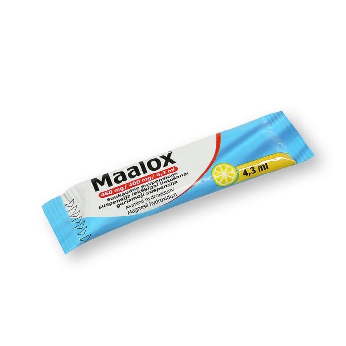 MAALOX 460mg/400mg/4,3 ml suspensija iekšķīgai lietošanai, N20