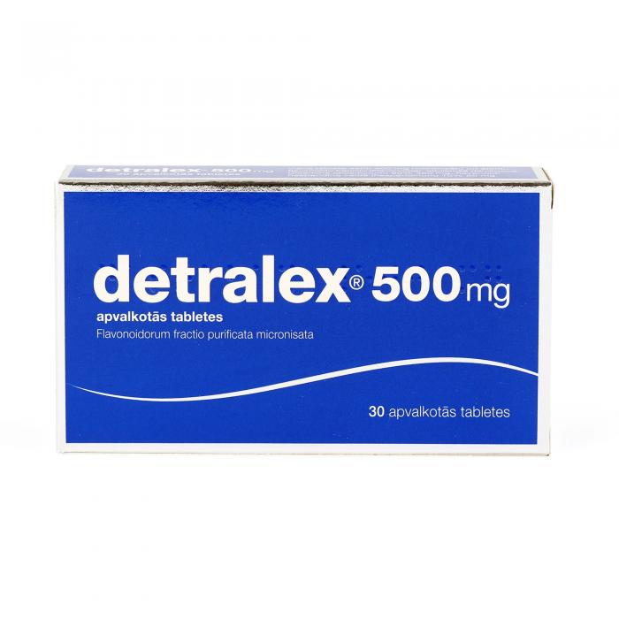DETRALEX 500 mg apvalkotās tabletes N30   
