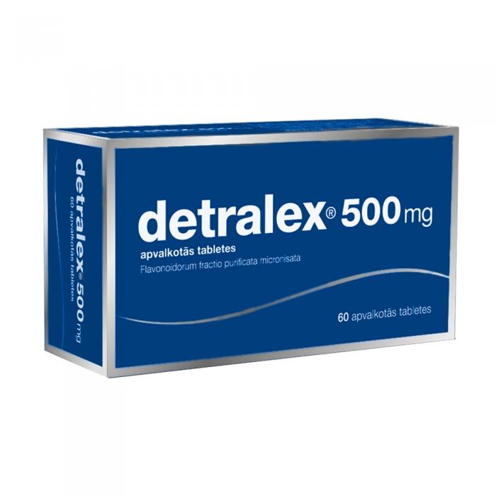 DETRALEX 500 mg apvalkotās tabletes N60   