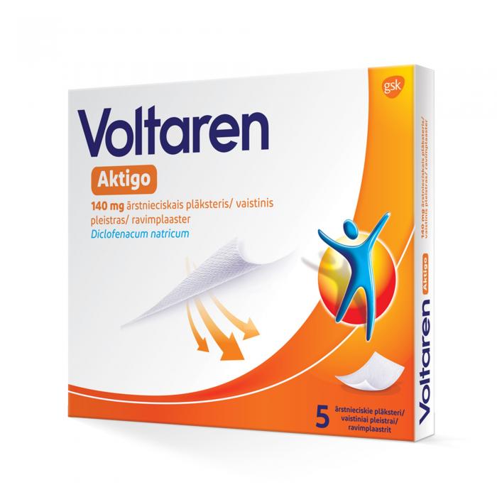 Voltaren Aktigo 140 mg ārstnieciskais plāksteris, N5