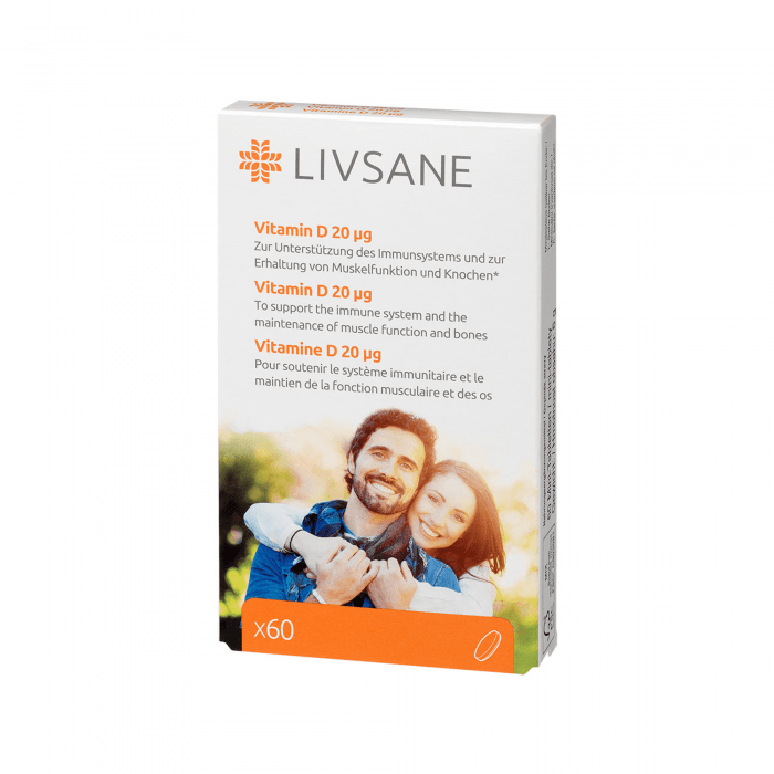 LIVSANE D vitamīns 20MCG tabletes N60