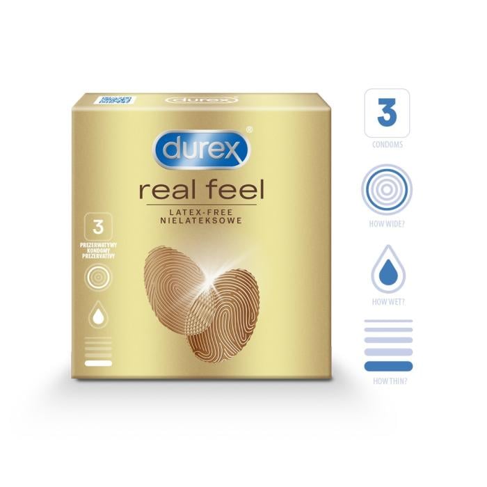 DUREX Real Feel prezervatīvi N3 
