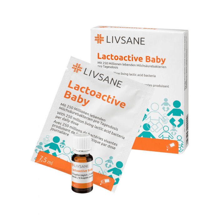 LIVSANE Lactoactive Baby pilieni 7.5 ml