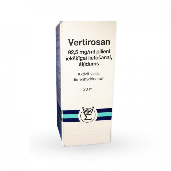 VERTIROSAN 92.5mg/ml pilieni iekšķīgai lietošanai, šķīdums 20 ml