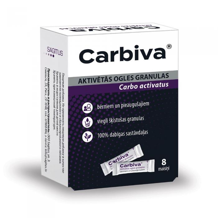CARBIVA aktivētās ogles granulas N8