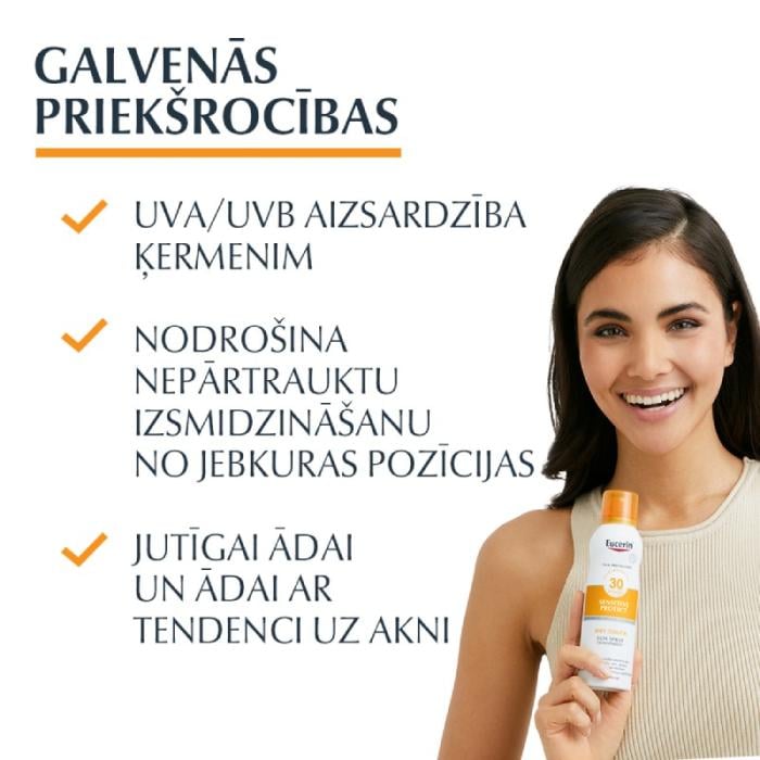 EUCERIN Sun Dry Touch SPF30 sauļošanās aerosols 200 ml 