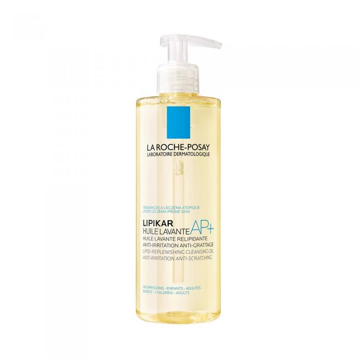 LA ROCHE-POSAY Lipikar Huile Lavante AP+ attīroša, lipīdus papildinoša mazgāšanās eļļa ķermenim, sausai ādai 400 ml