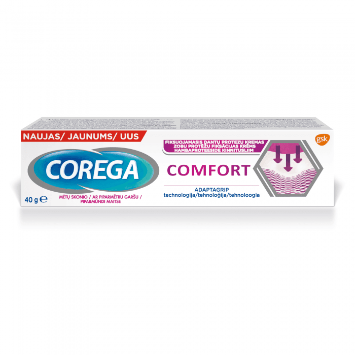 COREGA COMFORT, Zobu protēžu fiksācijas krēms 40 g