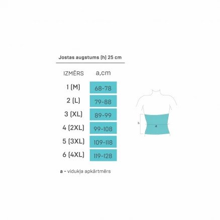 TONUS ELAST medicīniskā josta mugurkaula jostas un krustu daļas fiksācijai 0012-01 AIR, 4XL