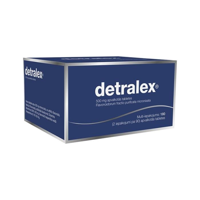 DETRALEX 500 mg apvalkotās tabletes N180 