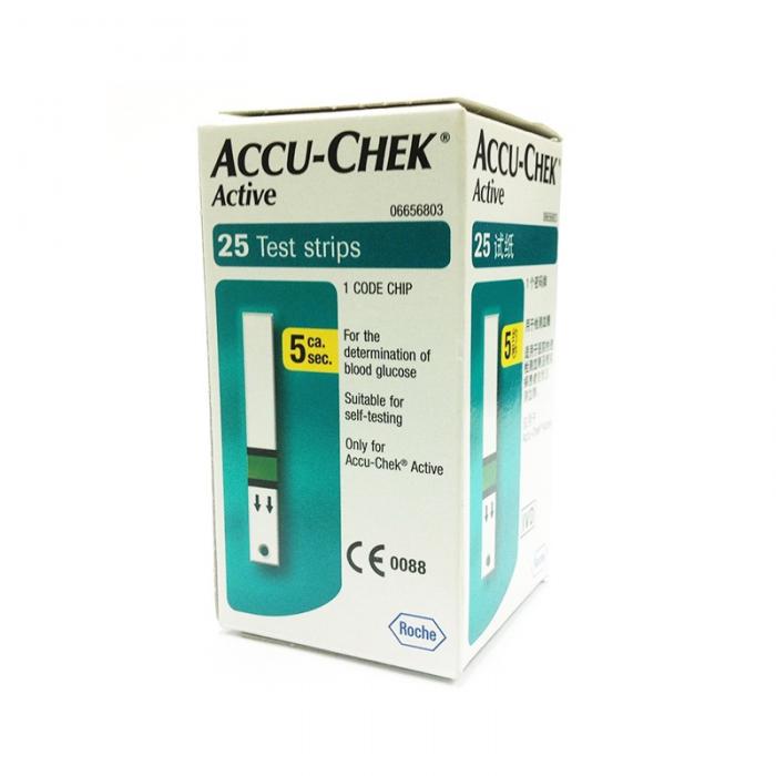 ACCU-CHEK Active glikozes teststrēmeles N25 