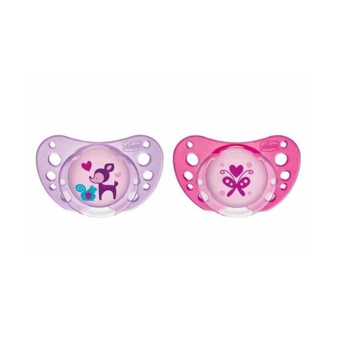 Chicco māneklīši Physio Air, rozā krāsā, lateksa, 2 gab, 6-16M+
